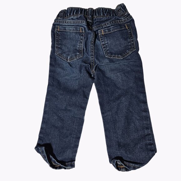 Old Navy Straight Toddler Jeans Size 18-24 Months Dark Wash Denim Pants Baby - Picture 2 of 5